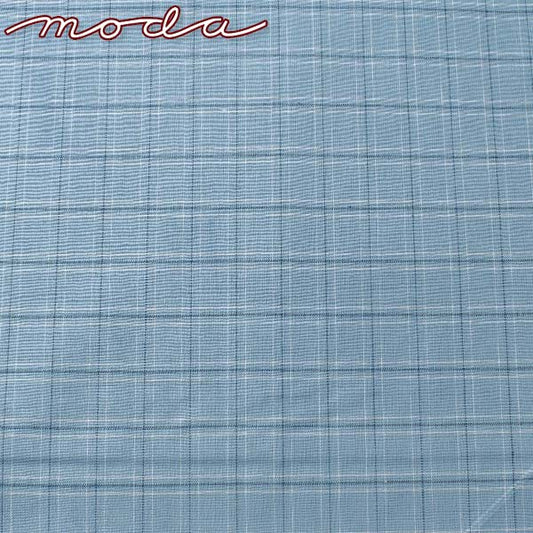 チェック柄インド綿23トリプルブルー10cm単位切り売りModaモダ14949コットン生地(87)「在庫限り」