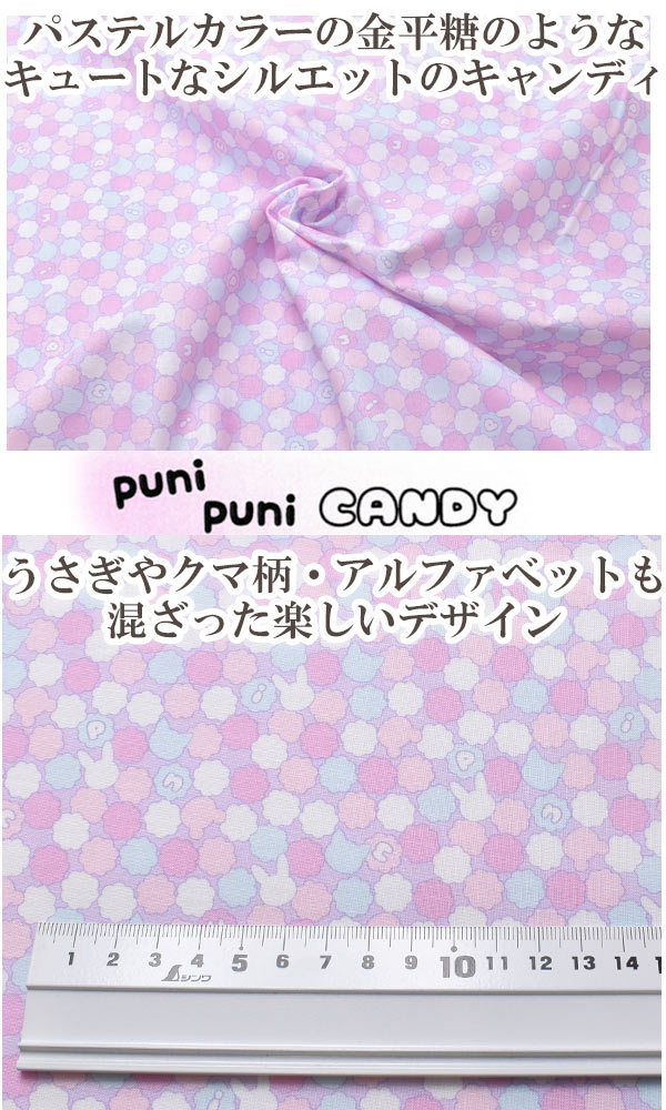 キャンディシュガーDパープル系(30cm以上10cm単位切り売り)キルトゲイトpunipuniCANDYPN1200-14シーチング生地(243)「在庫限り」