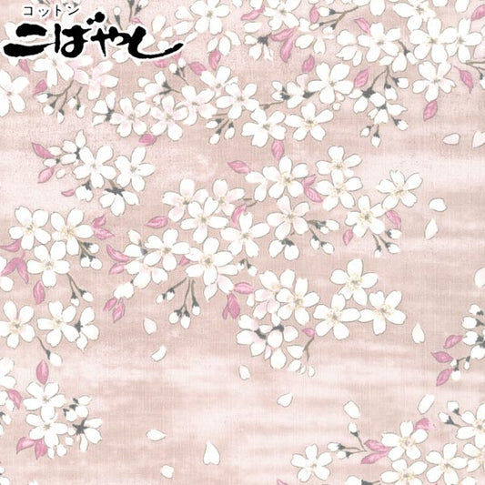 桜さくら文様Bピンク系(30cm以上10cm単位切り売り)サザンクロス生地KTS6850コットンこばやし(4)