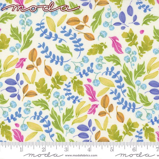 Modaリーフの世界11クリーム系10cm単位生地切り売り48736モダ(270)「在庫限り」