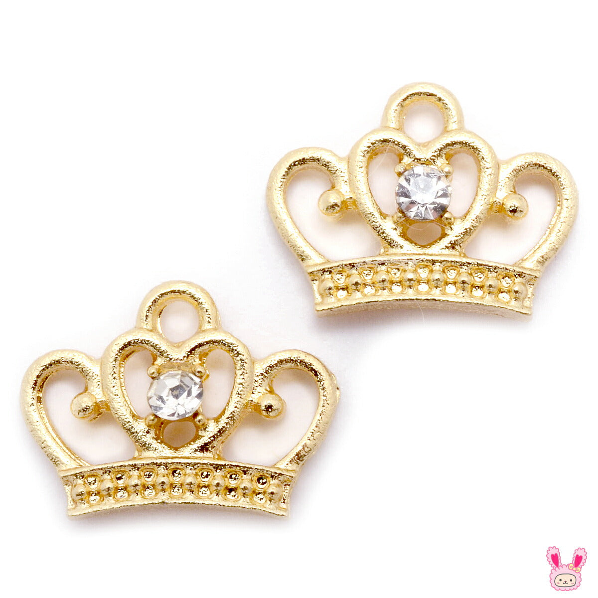 アクセサリーパーツプリンセスな王冠のミニチャーム4個