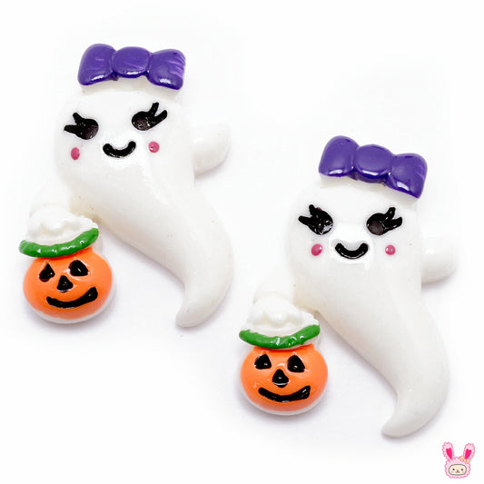 デコパーツハロウィンかわいいオバケちゃん4個
