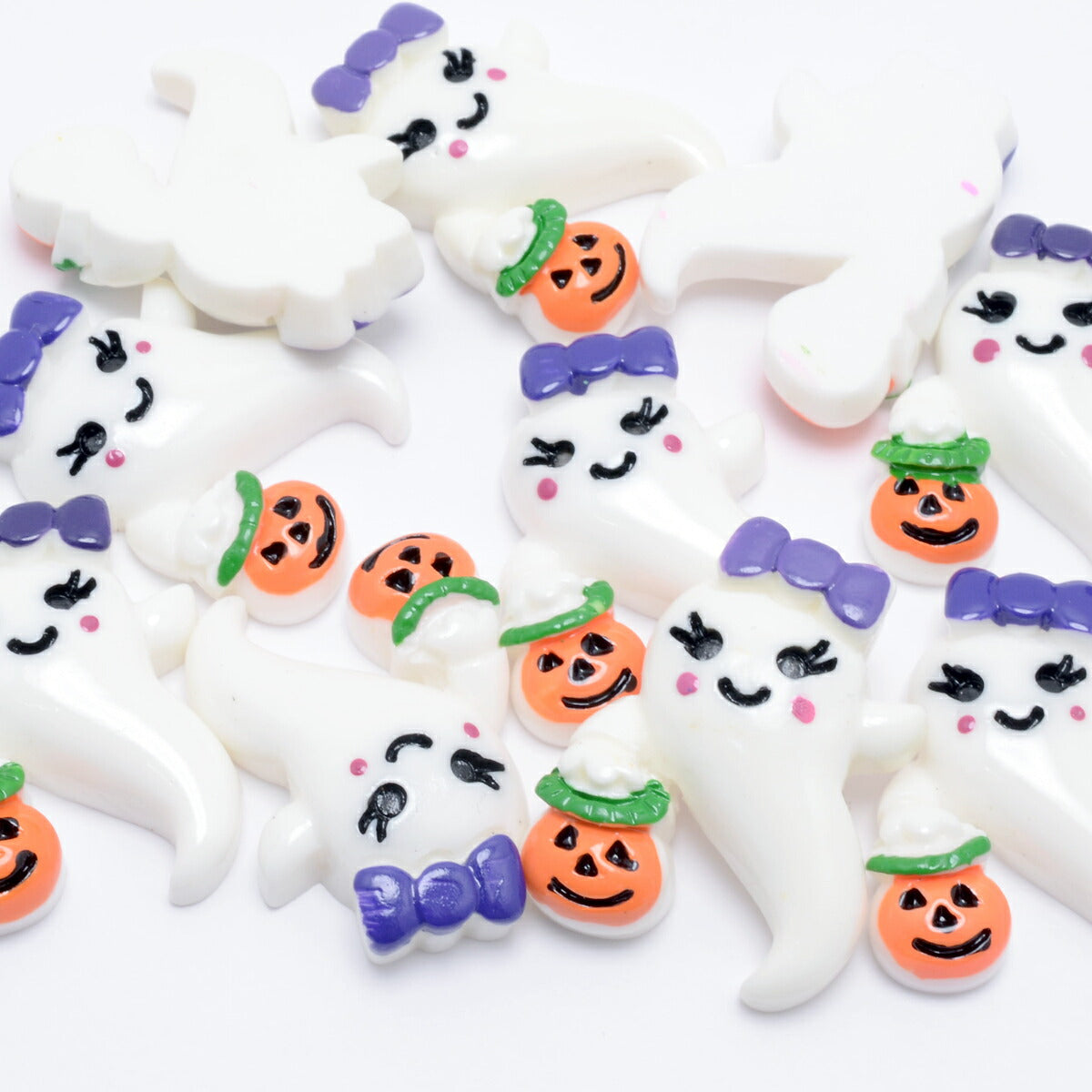 デコパーツハロウィンかわいいオバケちゃん4個