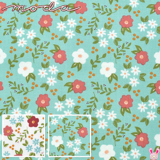 豊かな花々10cm単位切り売りModaモダ37661コットン生地「在庫限り」