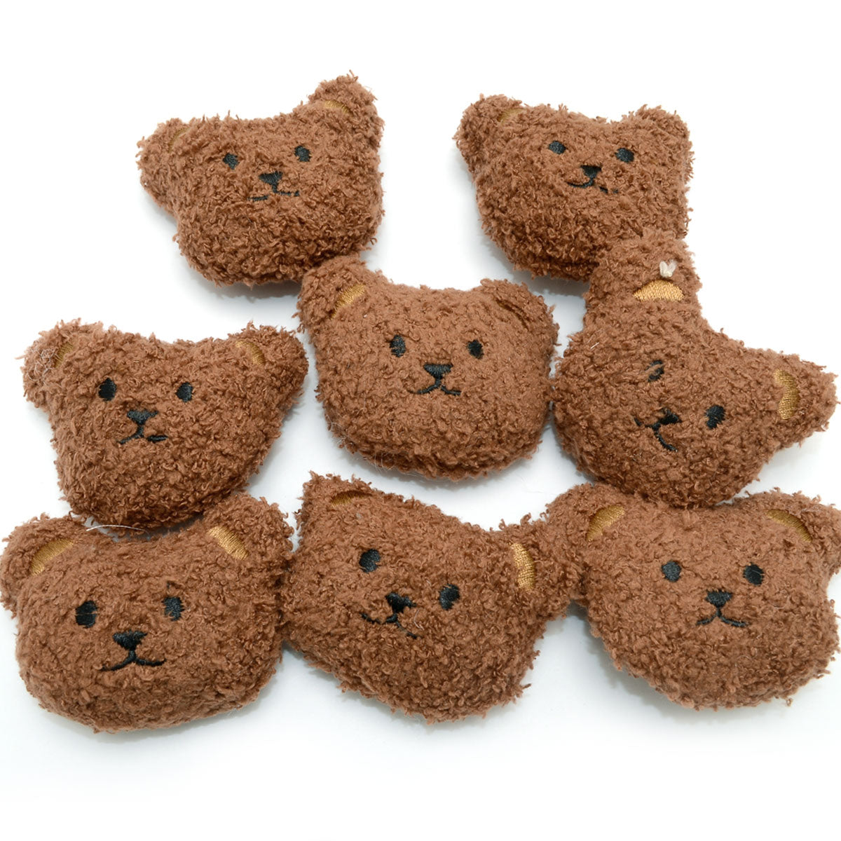 モチーフ　ふわもこクマちゃん　顔のぬいぐるみ　2個入り