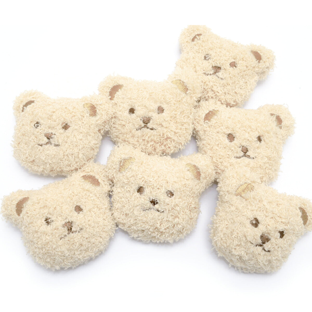 モチーフ　ふわもこクマちゃん　顔のぬいぐるみ　2個入り