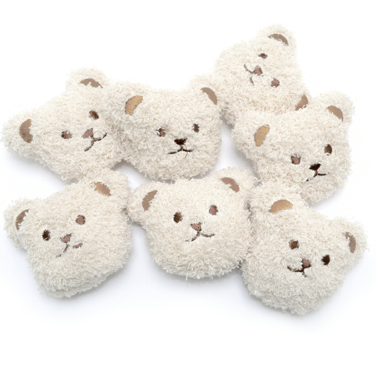 モチーフ　ふわもこクマちゃん　顔のぬいぐるみ　2個入り