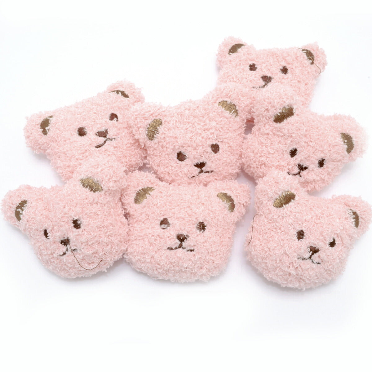 モチーフ　ふわもこクマちゃん　顔のぬいぐるみ　2個入り