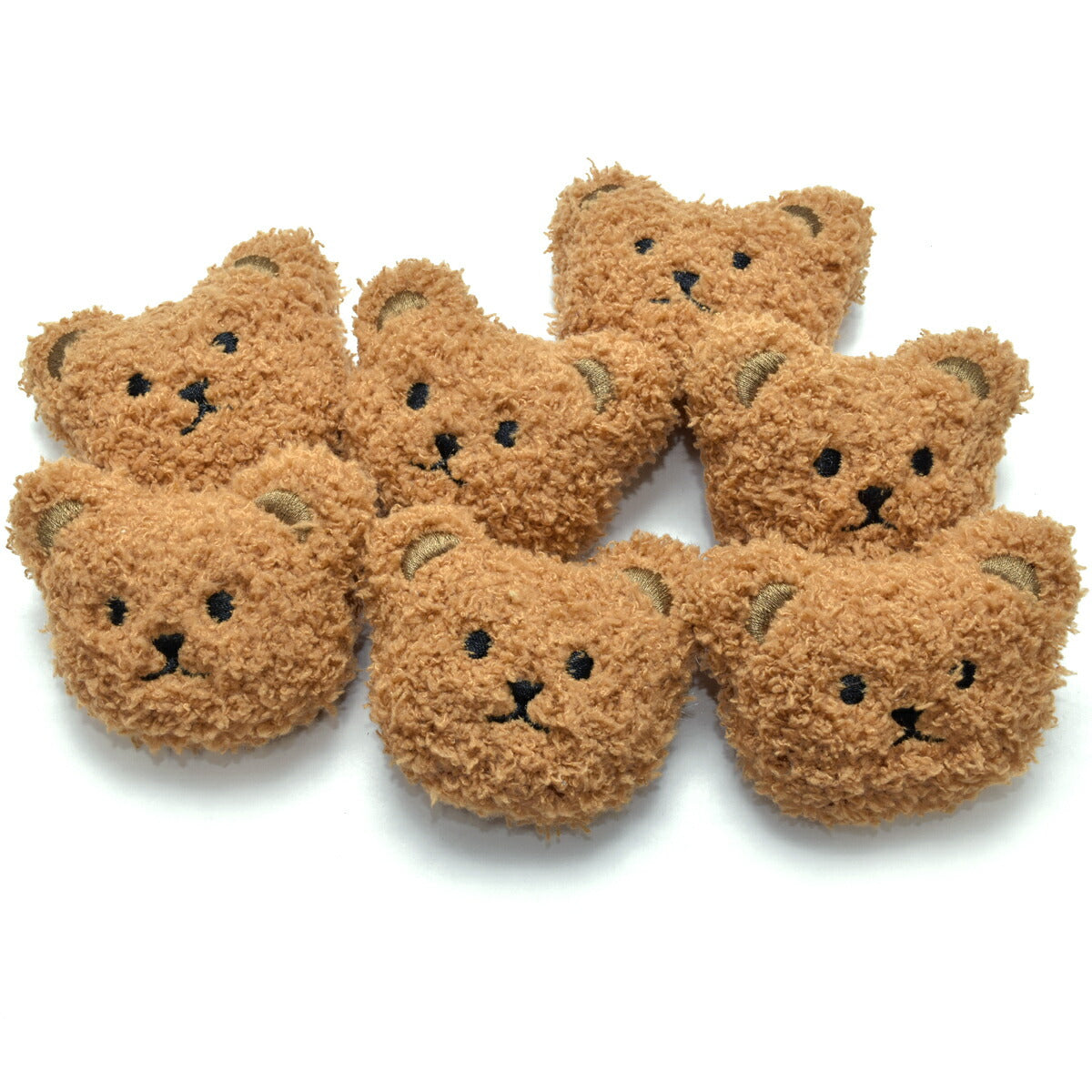 モチーフ　ふわもこクマちゃん　顔のぬいぐるみ　2個入り