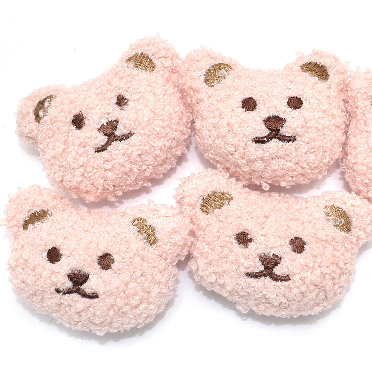 モチーフ　ふわもこクマちゃん　顔のぬいぐるみ　2個入り