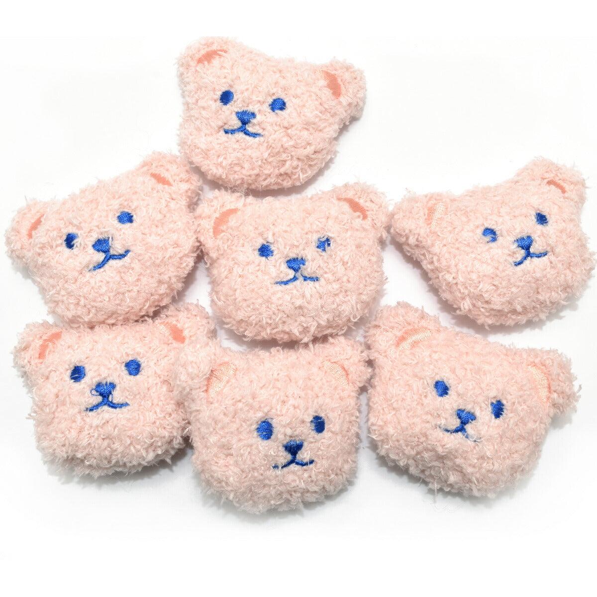 モチーフ　ふわもこクマちゃん　顔のぬいぐるみ　2個入り