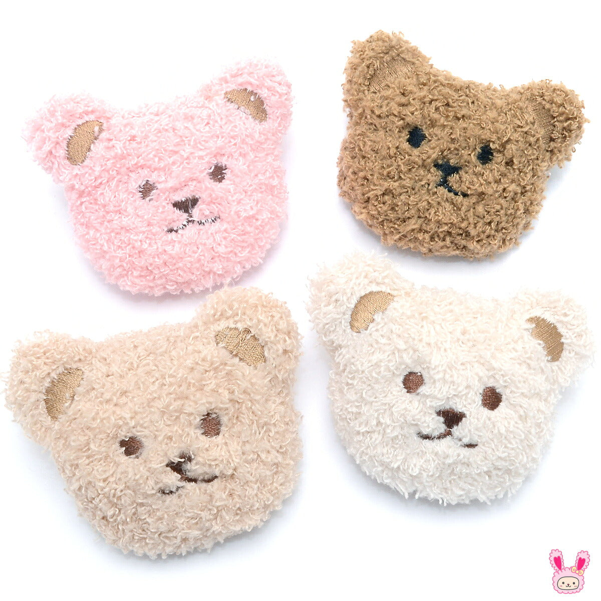 モチーフふわもこクマちゃん顔のぬいぐるみ2個入り