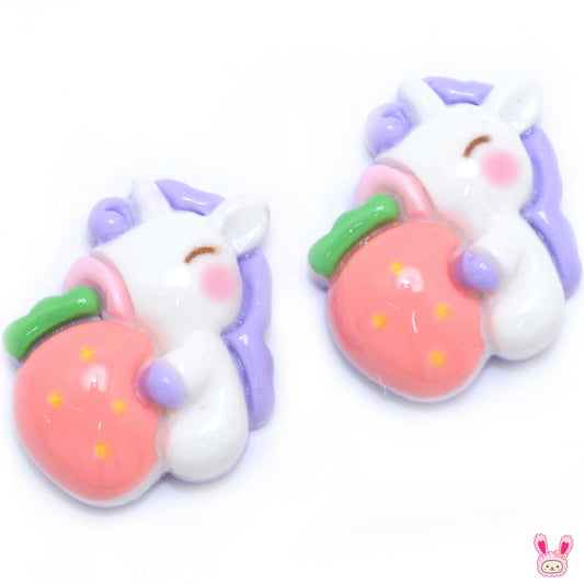 デコパーツゆめかわイチゴとユニコーン4個