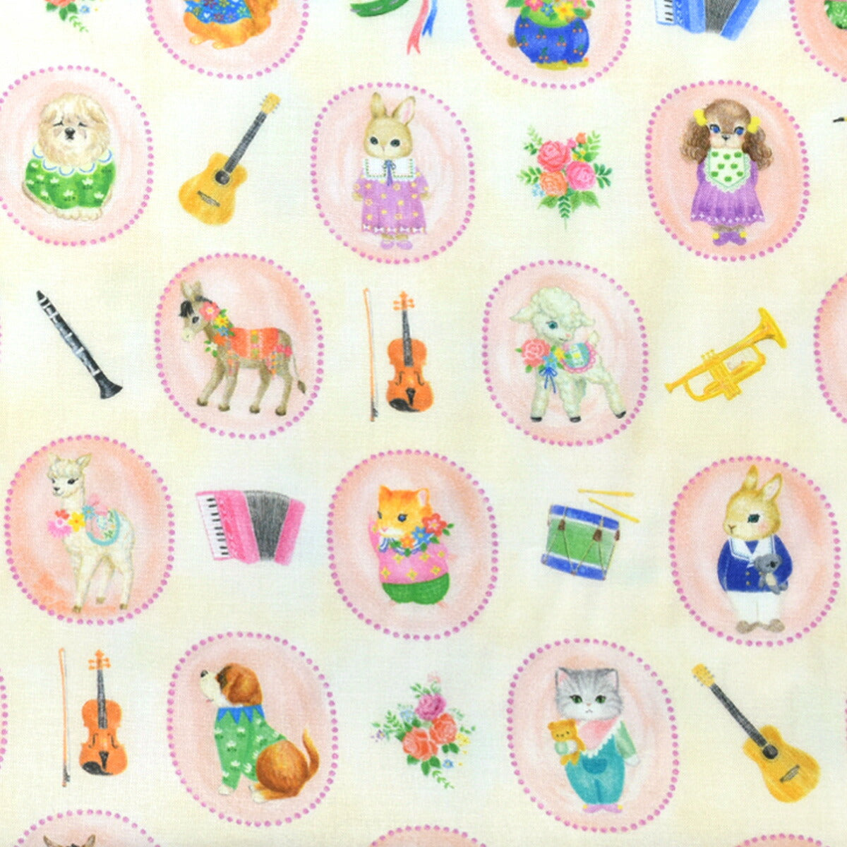 ボンボンジャーニー　10cm単位　切り売り　60ローン生地　22fabric　yukiemon　DP4435-2　HOKKO　「在庫限り」