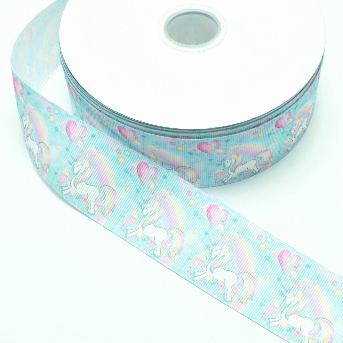 プリントリボンユニコーンのミントリボン幅38mm1m単位切り売り(2m以上)