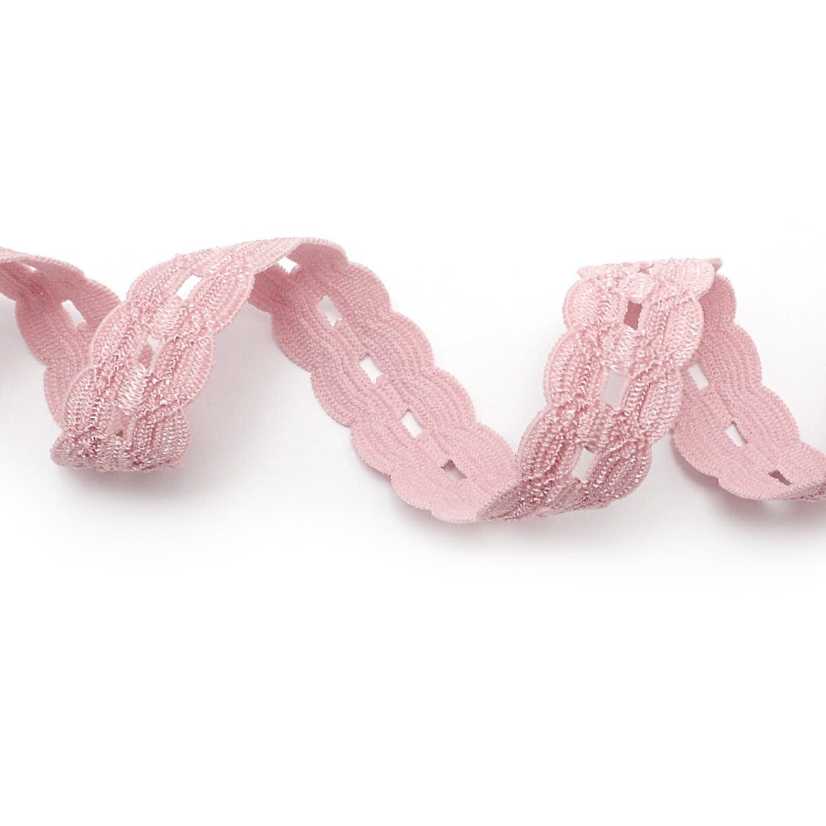 フリフリかわいい穴あきストレッチリボン　幅15mm　1m単位　切り売り　(2m以上)