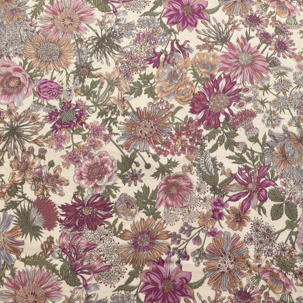 クラシカルボタニスト　綿麻シーチング生地　AP9020-2　コスモ　(30cm以上10cm単位切り売り)　「在庫限り」