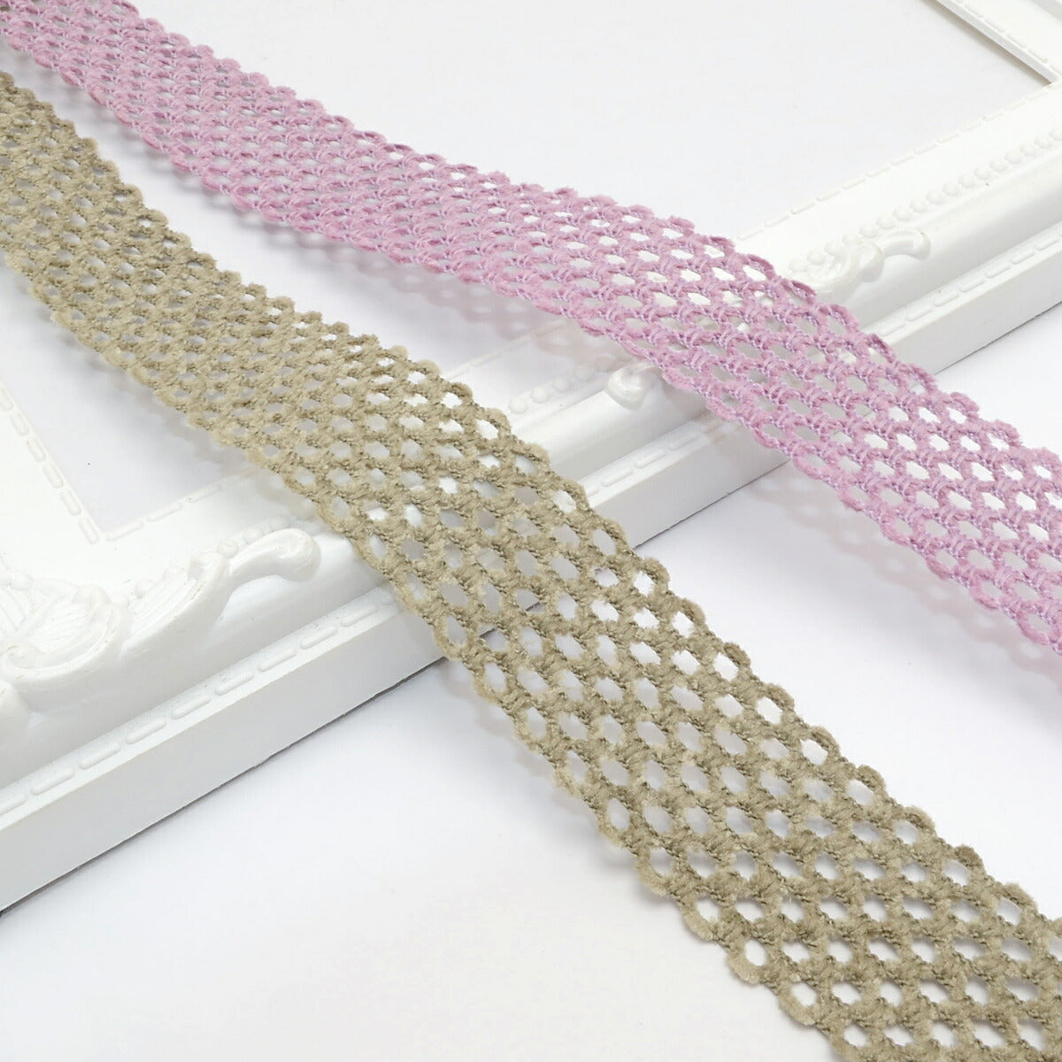 フロッキングメッシュリボン幅25mm1m単位切り売り★