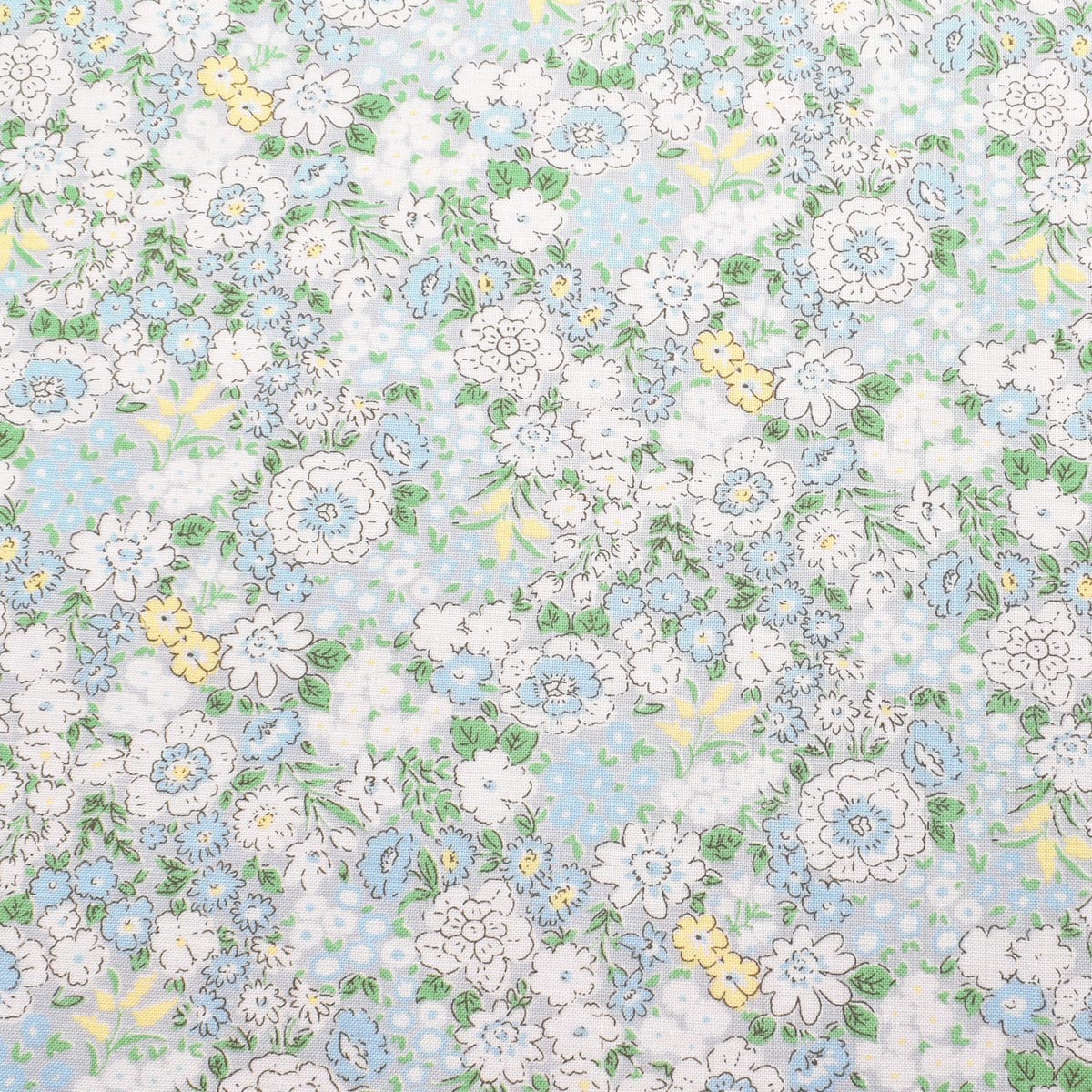 くすみカラーの小花畑　シーチング生地　TM3511　PEAR(30cm以上10cm単位切り売り)