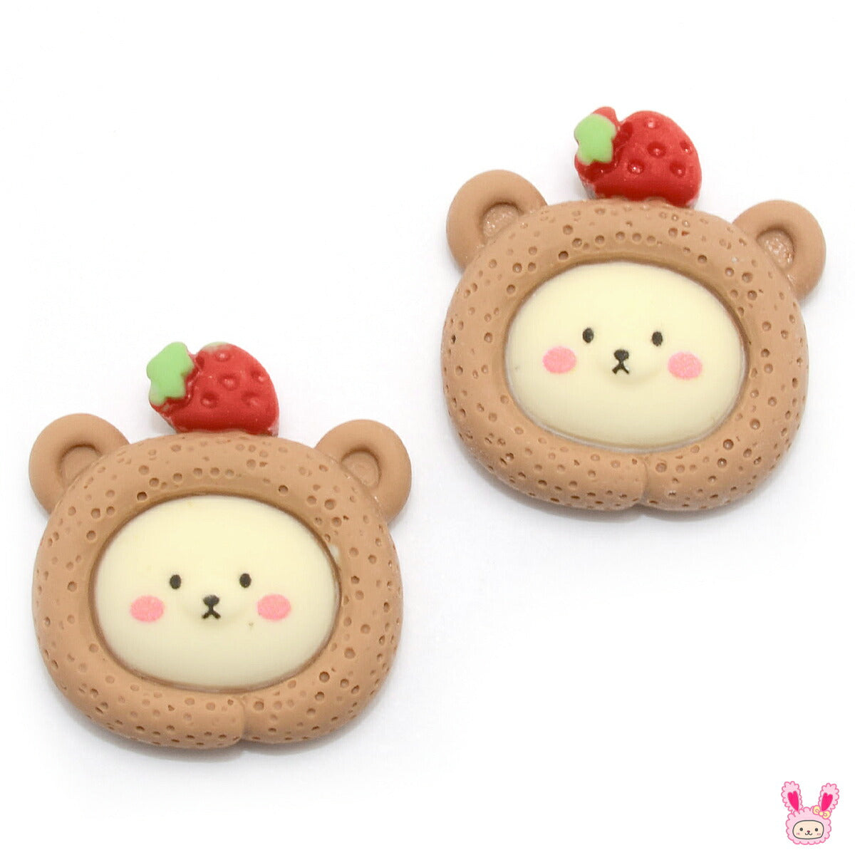 デコパーツロールケーキくまちゃんパーツ4個入