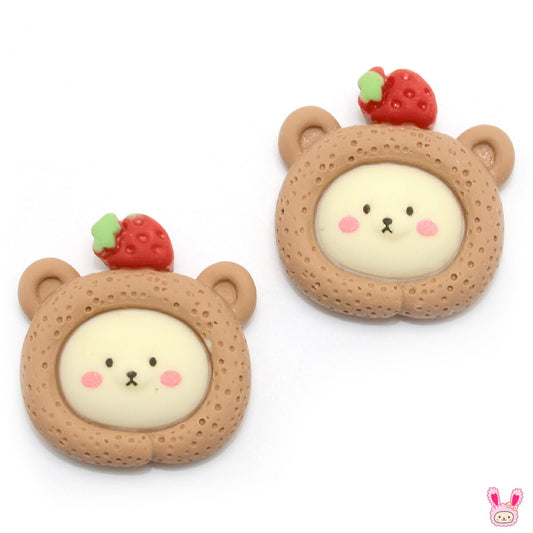 デコパーツロールケーキくまちゃんパーツ4個入