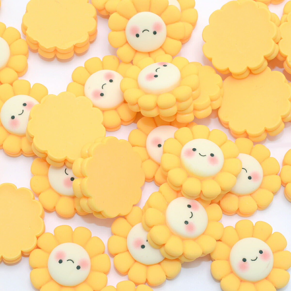 デコパーツひまわりクッキーパーツ4個入