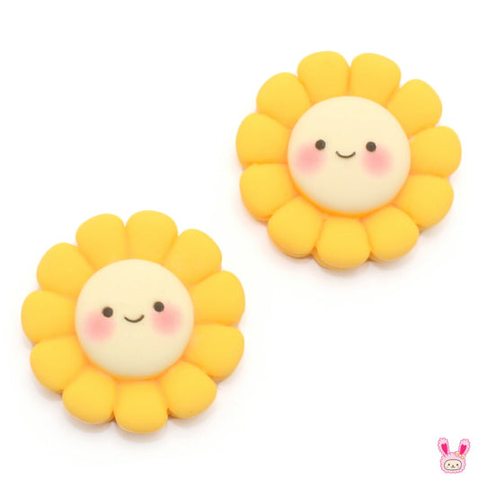 デコパーツひまわりクッキーパーツ4個入