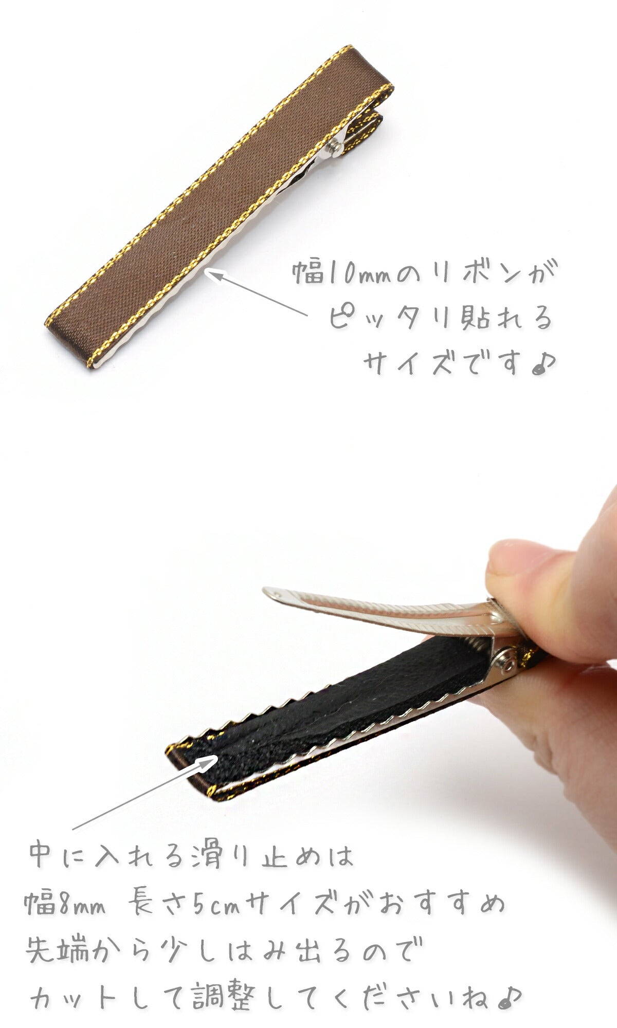 やっとこピン四角フラットシルバー60mmヘアクリップ10個入り