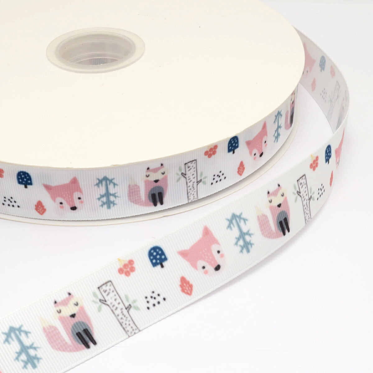 プリントリボンゆるかわ森の動物リボン幅25mm1m単位切り売り(2m以上)★
