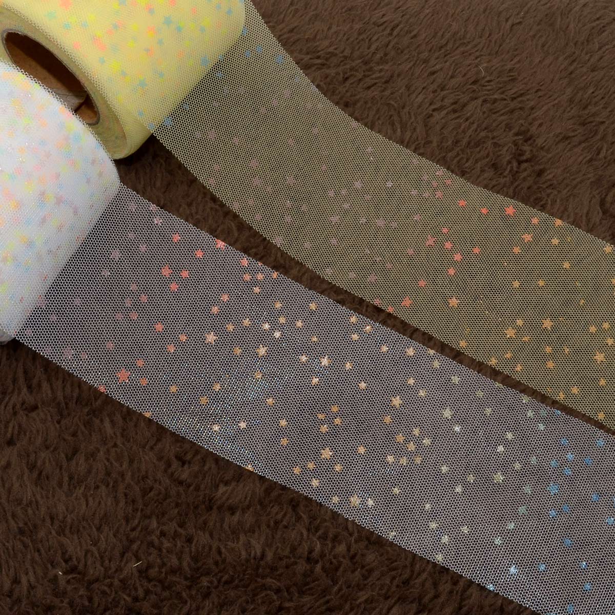 ゆめかわスターダストチュールリボン幅60mm5m