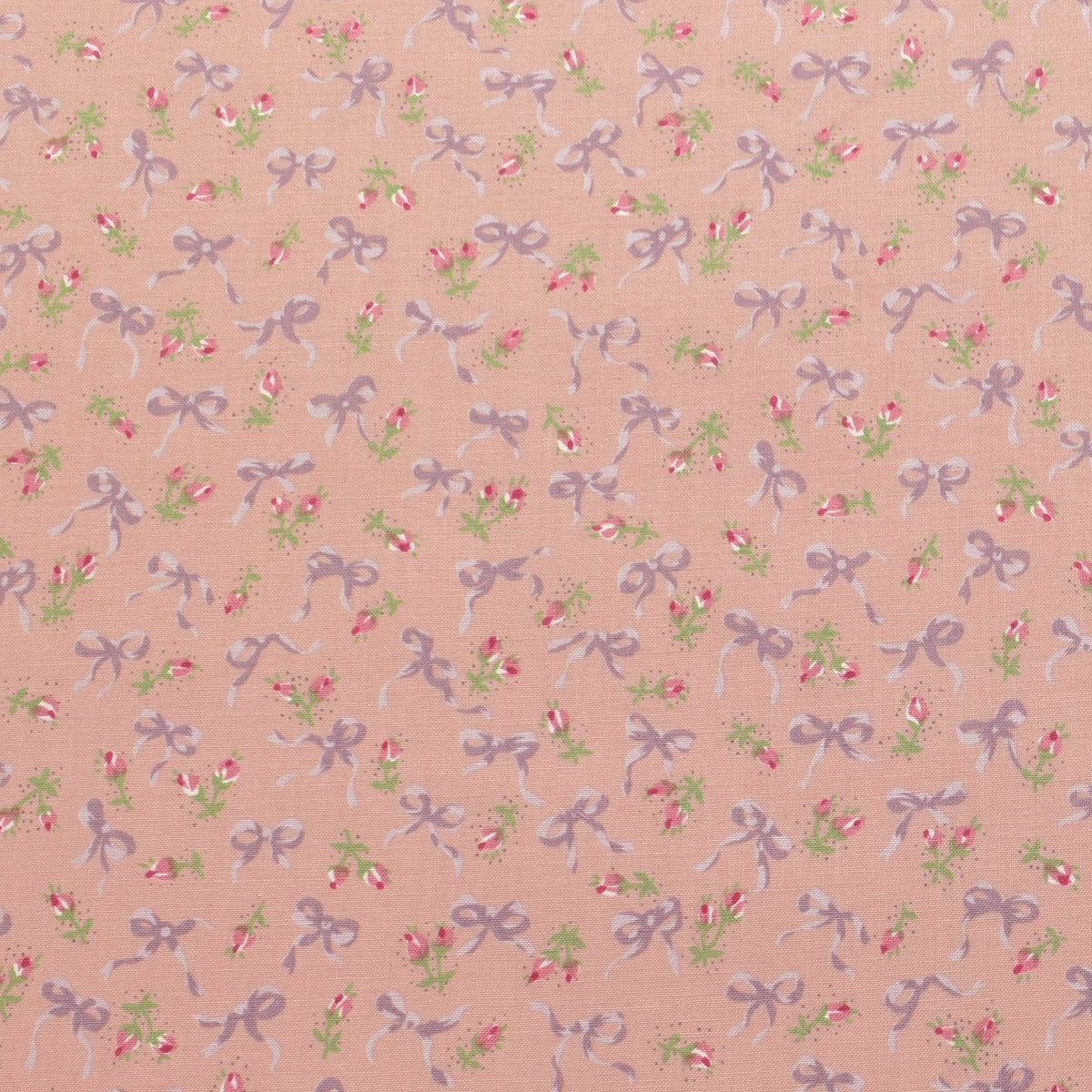 YUWA有輪商店　ミニばらとリボン　シャーティング生地　KS24-010　(30cm以上10cm単位切り売り)