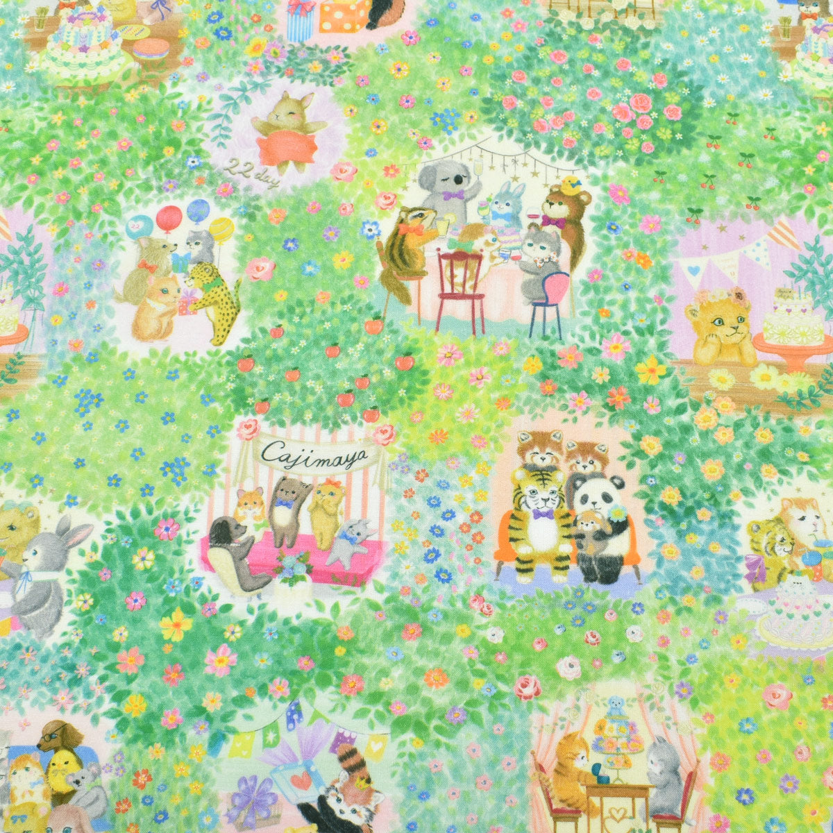 メルシーン　10cm単位　切り売り　60ローン生地　22fabric　DP-4435-7　HOKKOH　(20cm以上)