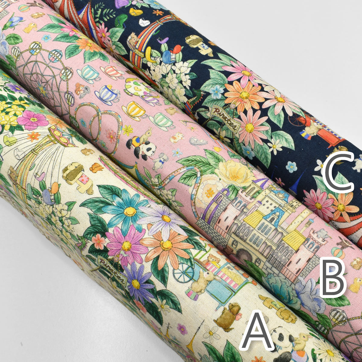 デコレーションパーク10cm単位切り売り綿麻シーチング生地22fabricDP-4856-2HOKKOH(20cm以上)