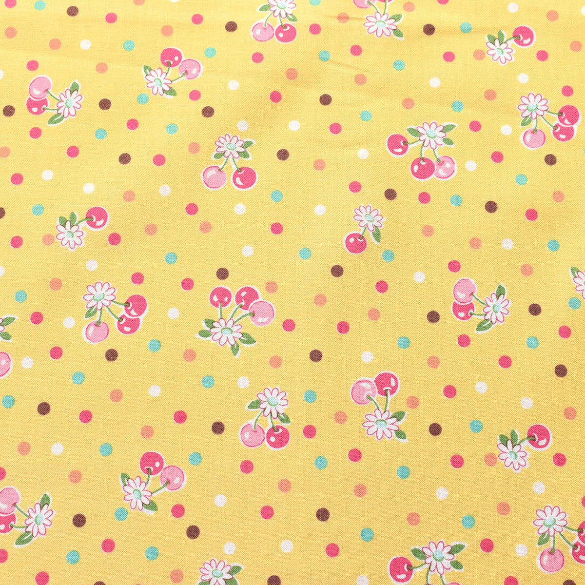 YUWA有輪商店　チェリードロップ　シャーティング生地　AT829863　(30cm以上10cm単位切り売り)　「在庫限り」