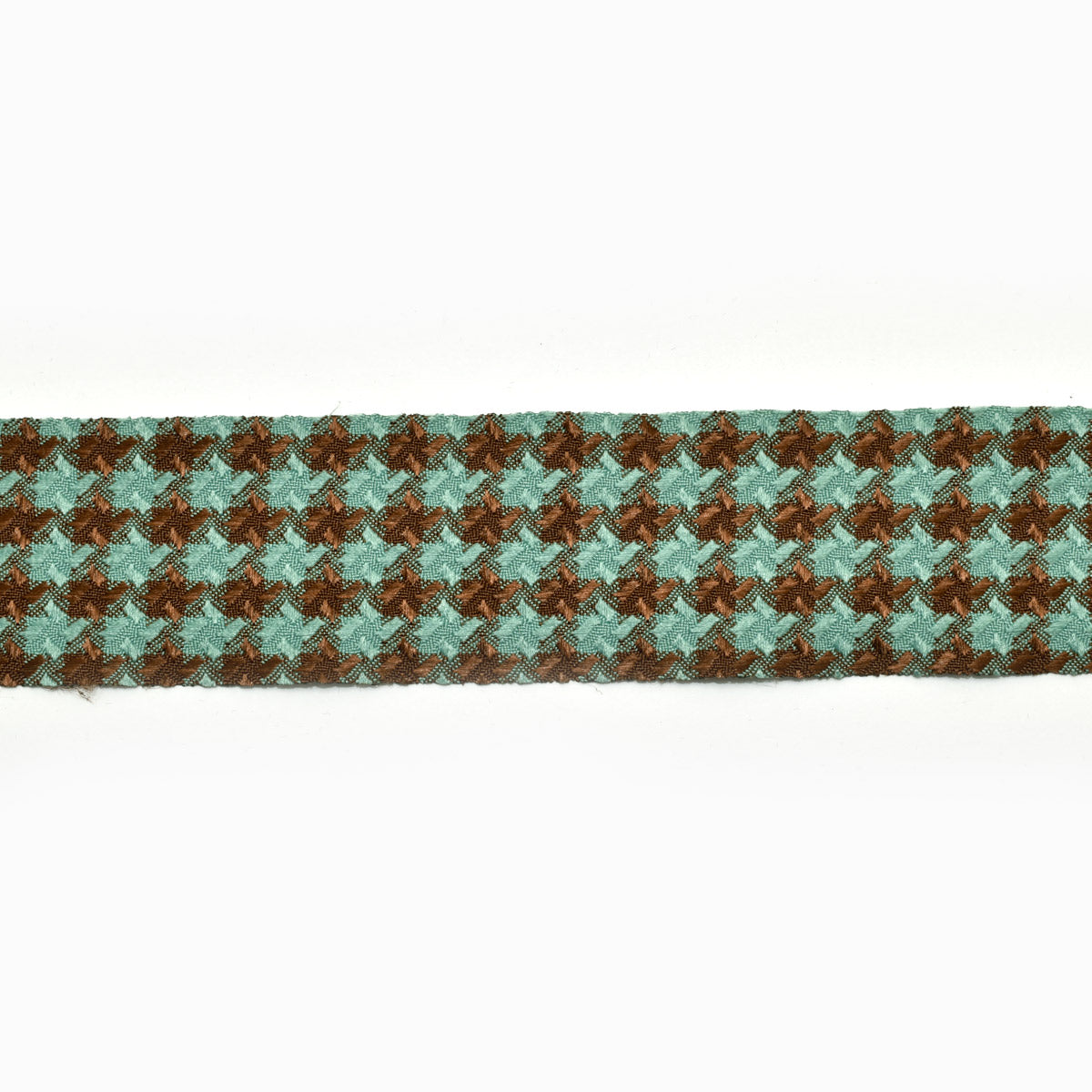千鳥格子のファブリックリボン　幅40mm　1m単位　切り売り　(2m以上)　「在庫限り」