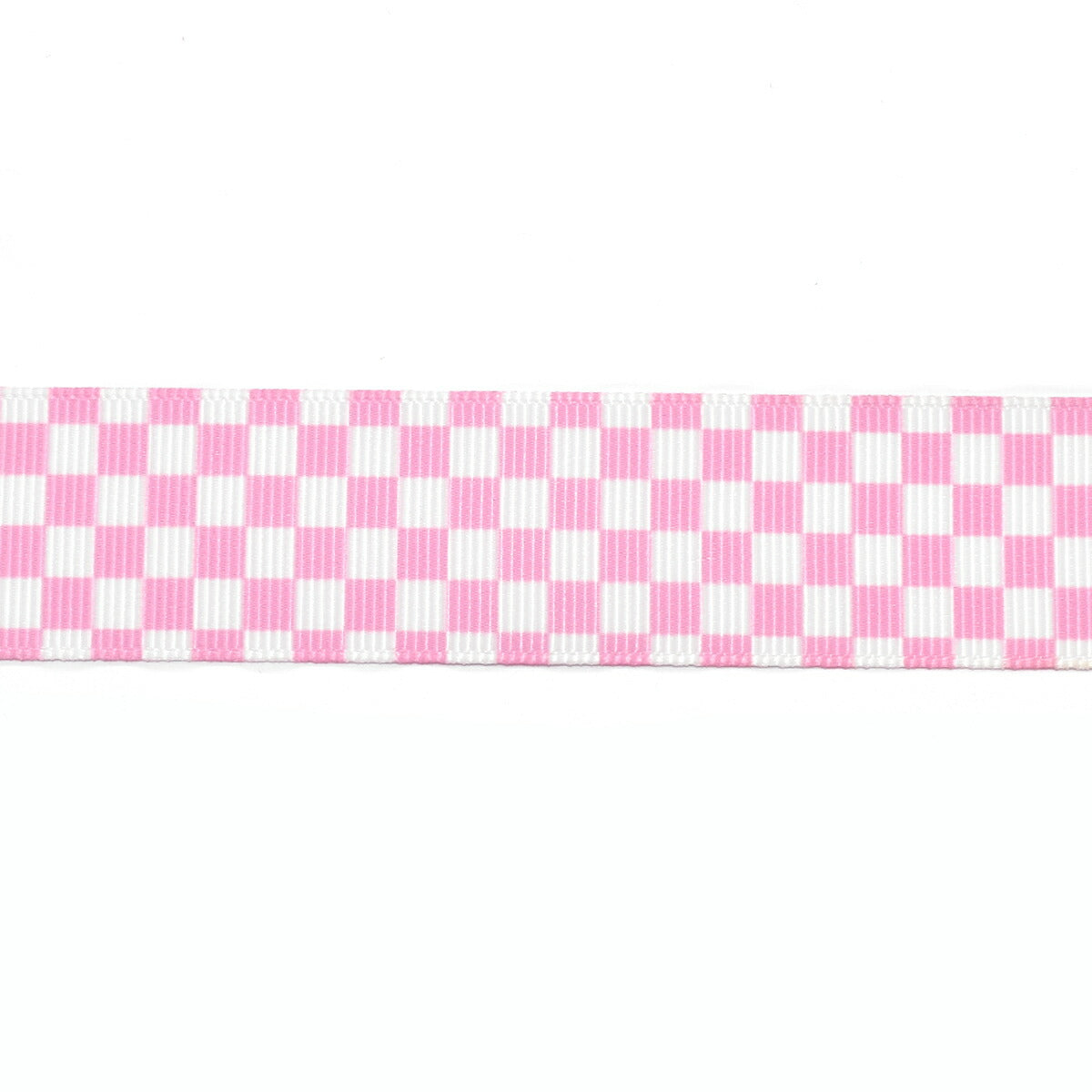 プリントリボン　チェック柄リボン　幅25mm　1m単位　切り売り　(3m以上)