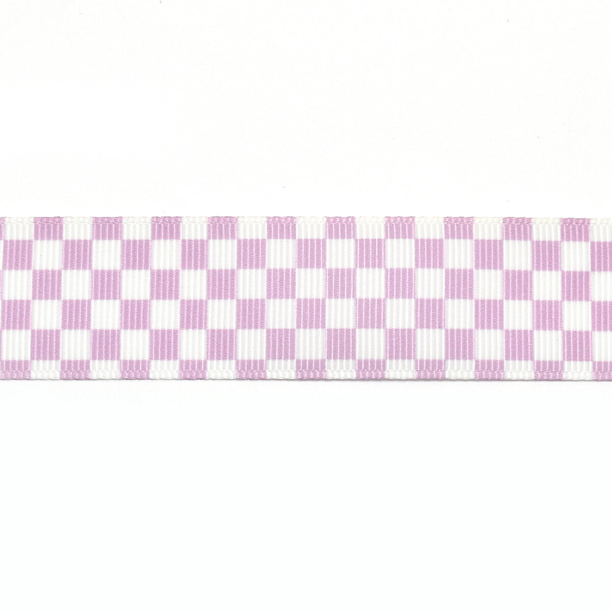 プリントリボン　チェック柄リボン　幅25mm　1m単位　切り売り　(3m以上)