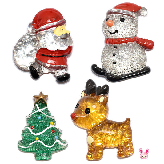 キラキラクリスマスのデコパーツ2個