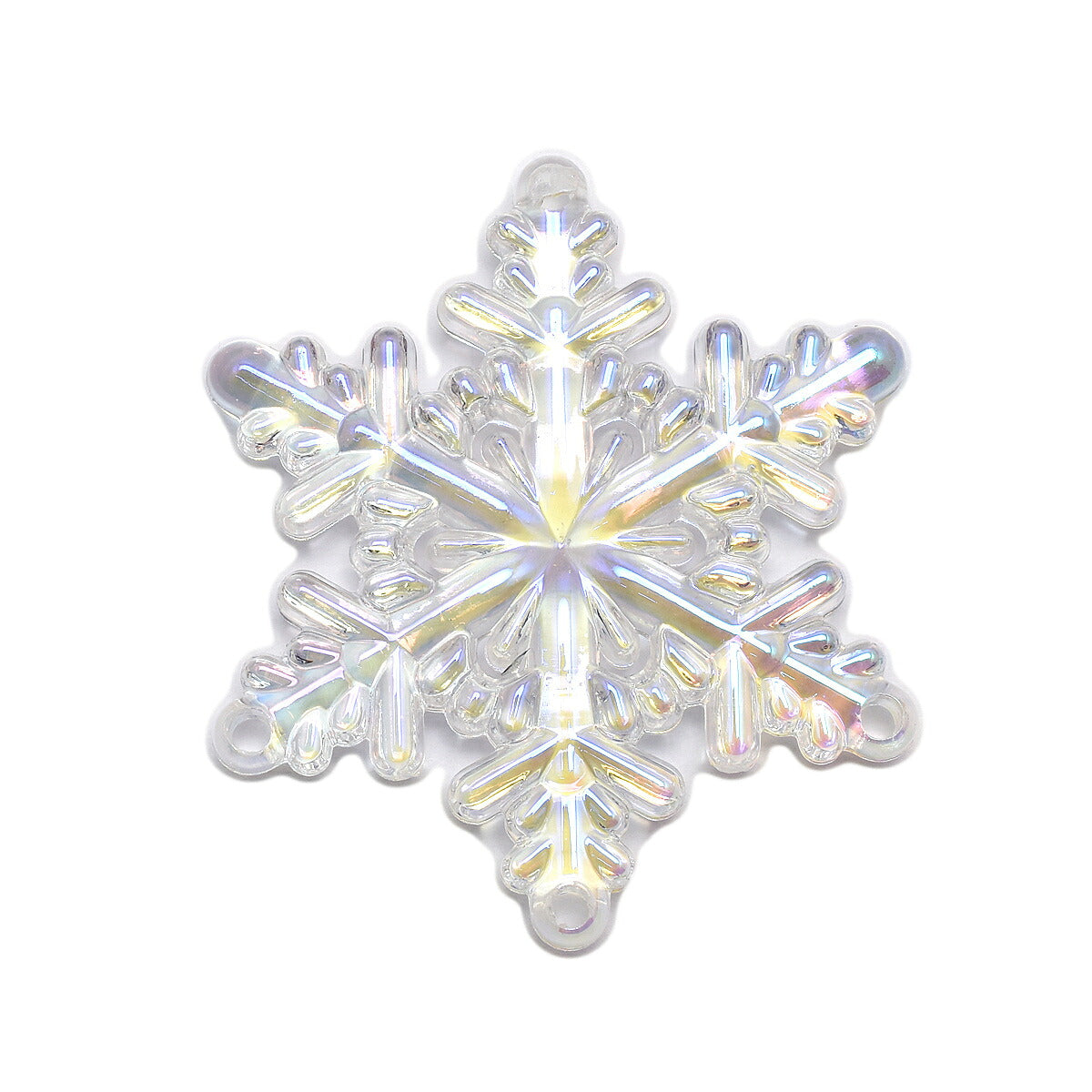 オーロラ加工のスノーフレークチャーム　2個入