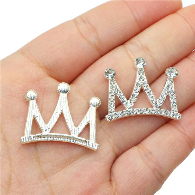 アクセサリーパーツシンプルクラウンのビジューパーツ1個