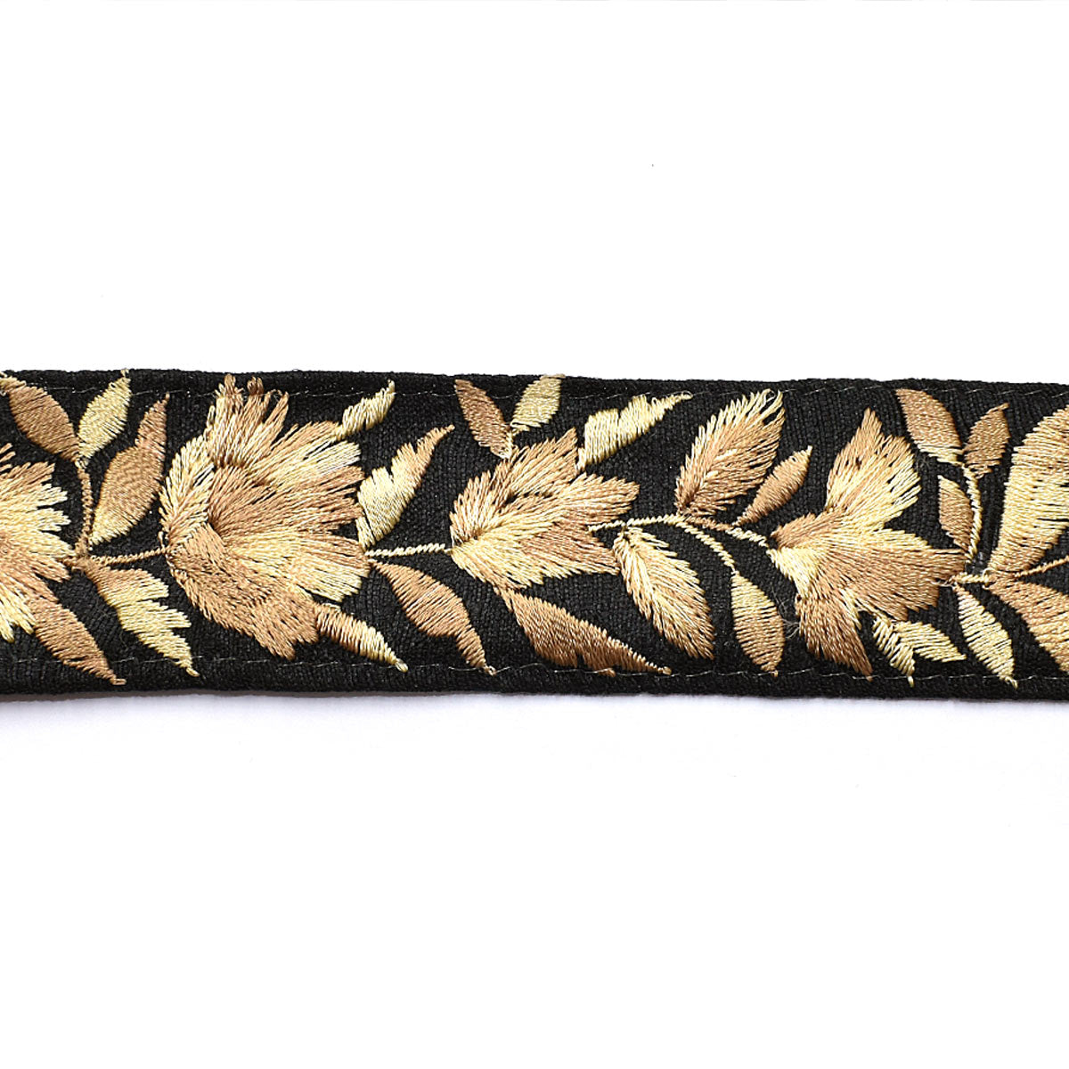 インド刺繍リボン　上品なフラワーラインリボン　幅30mm　10cm単位　切り売り　(30cm以上)