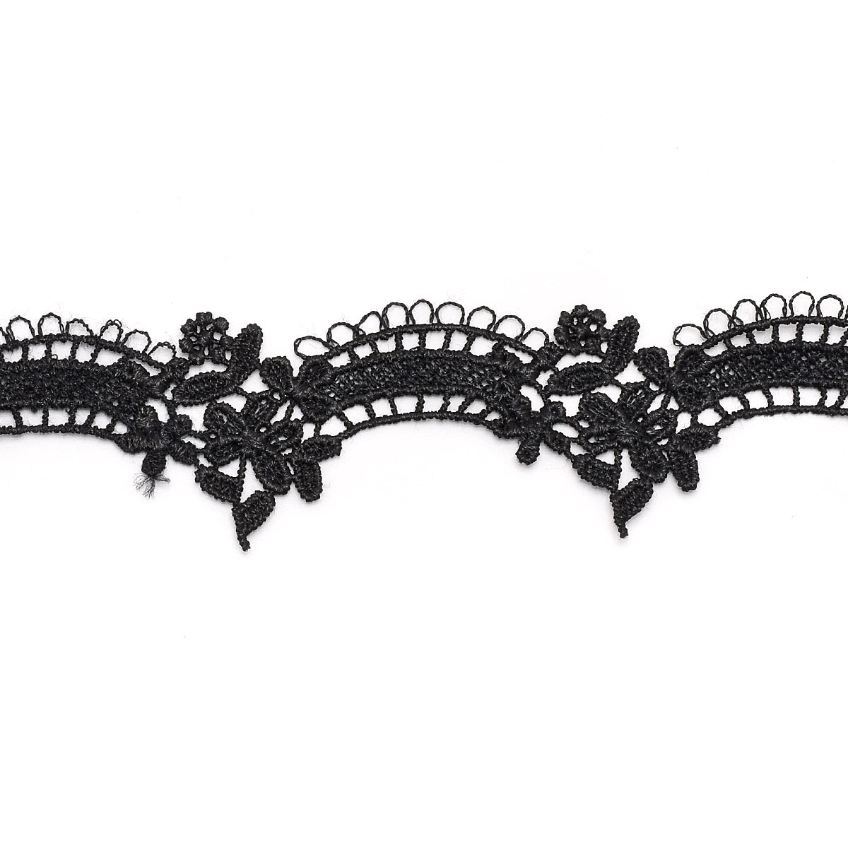 お花とフェンスレース　幅32mm　1m単位　切り売り 「在庫限り」