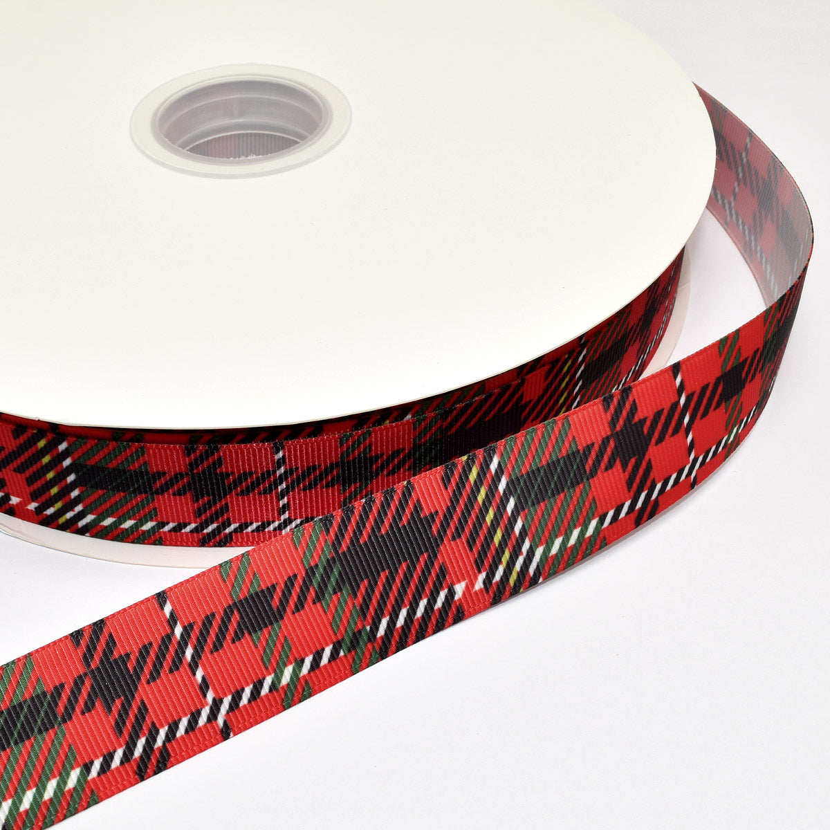 プリントリボンBIGタータンチェックリボン幅25mm1m単位切り売り(3m以上)