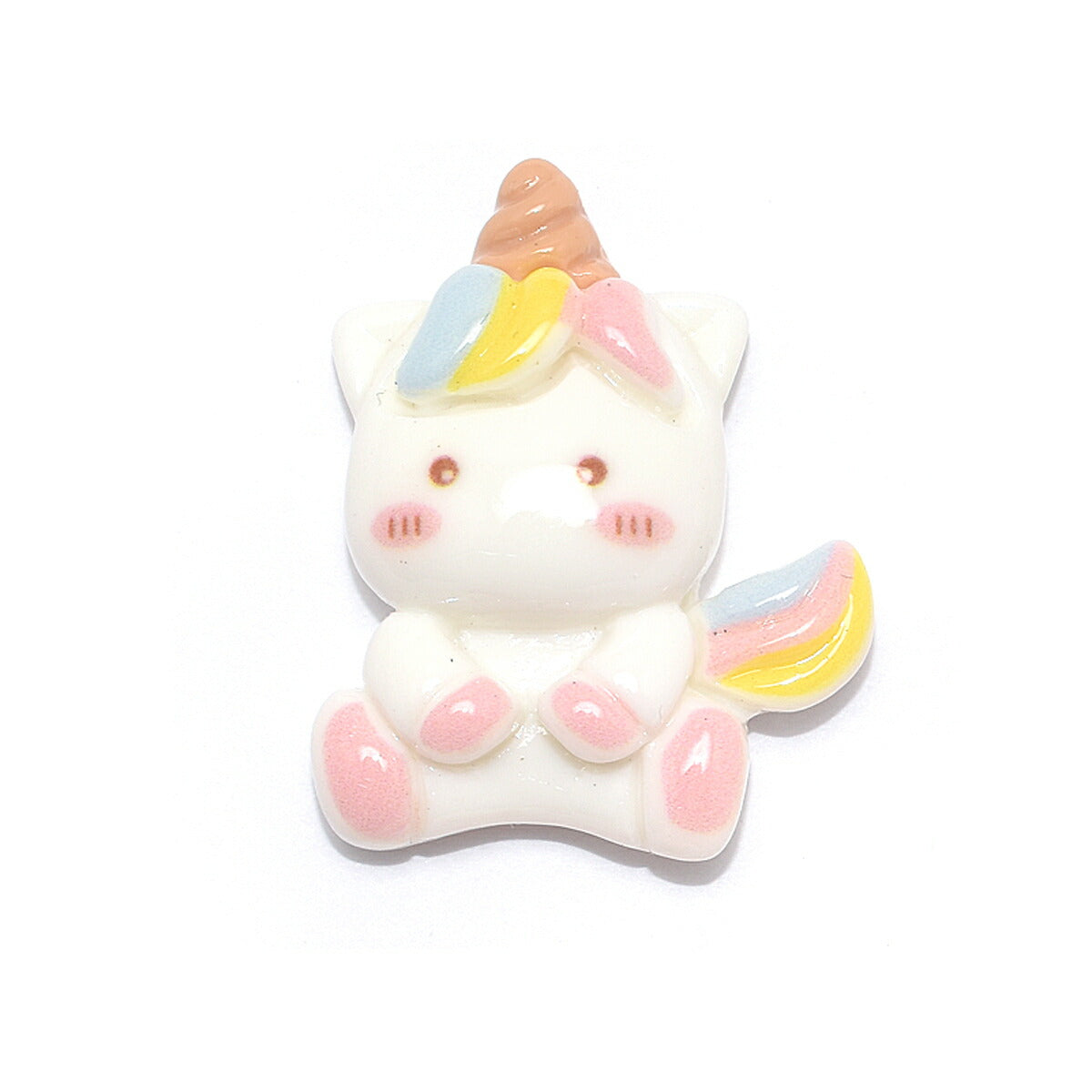 ゆるかわパステルユニコーンのデコパーツ　4個