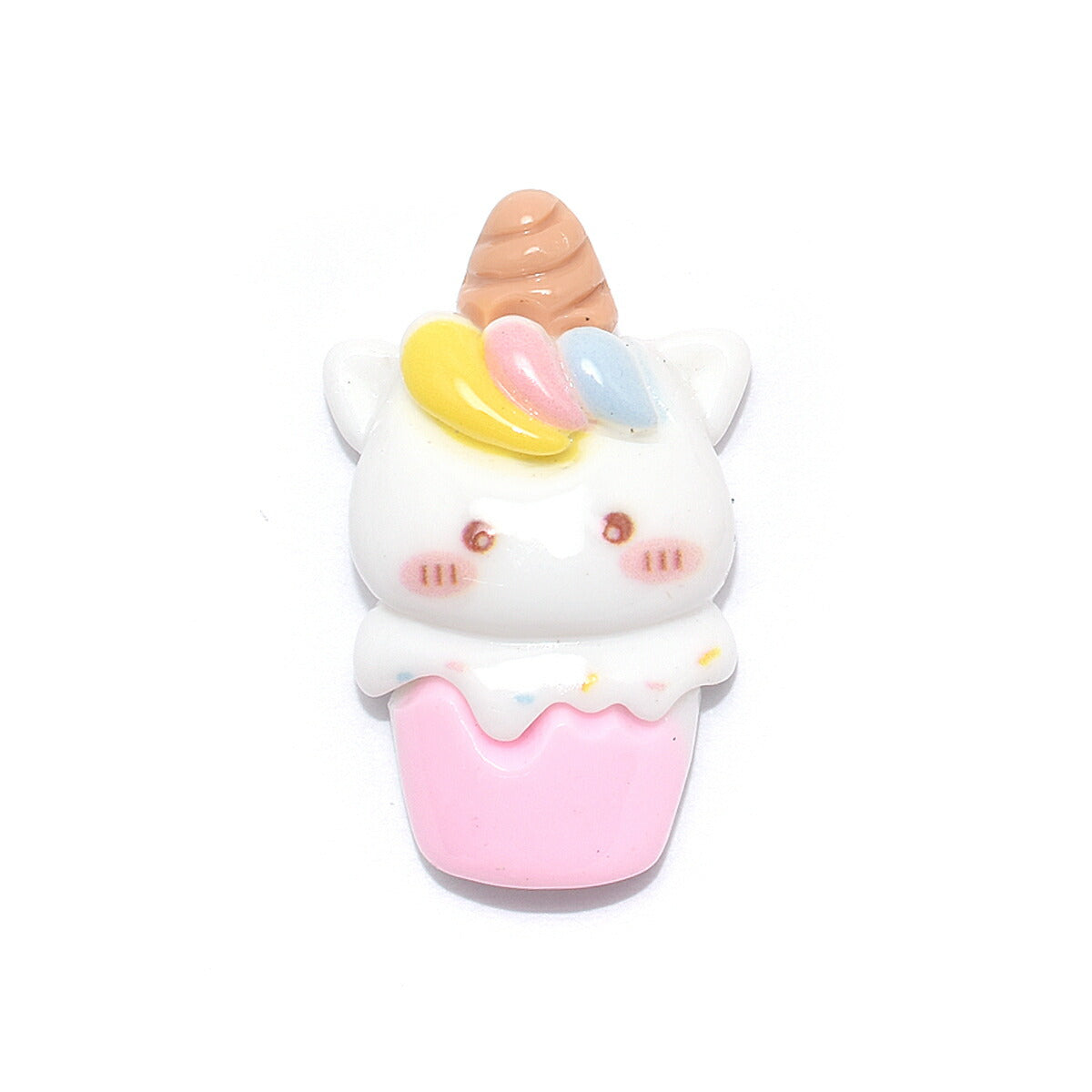 ゆるかわパステルユニコーンのデコパーツ　4個