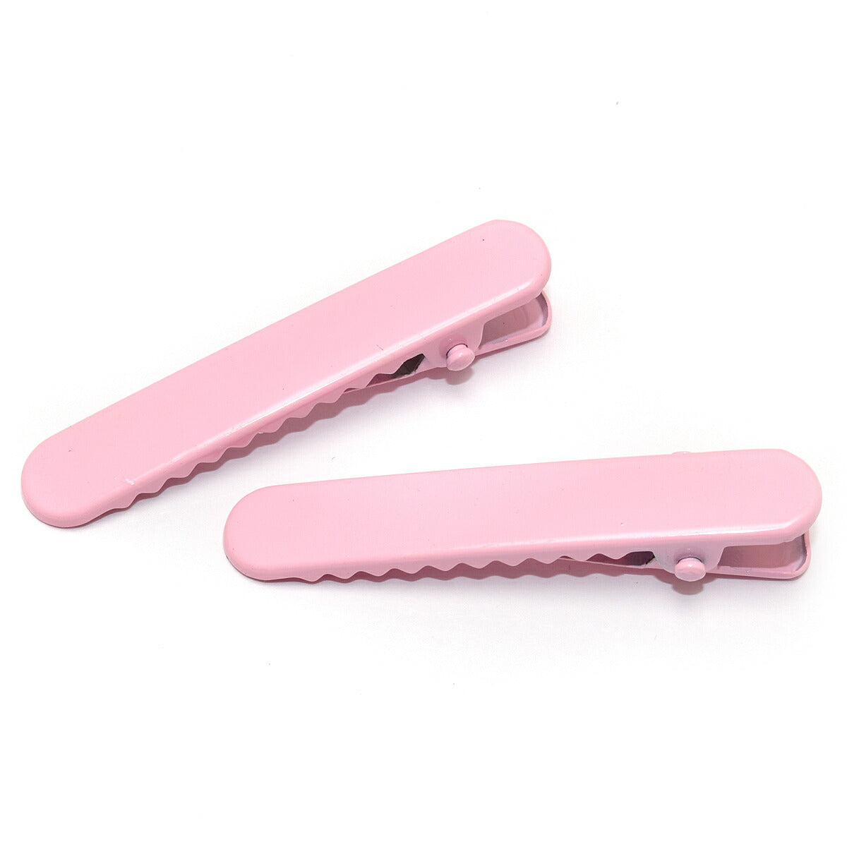 角丸カラーやっとこピン　フラット　50mm　ヘアクリップ4個
