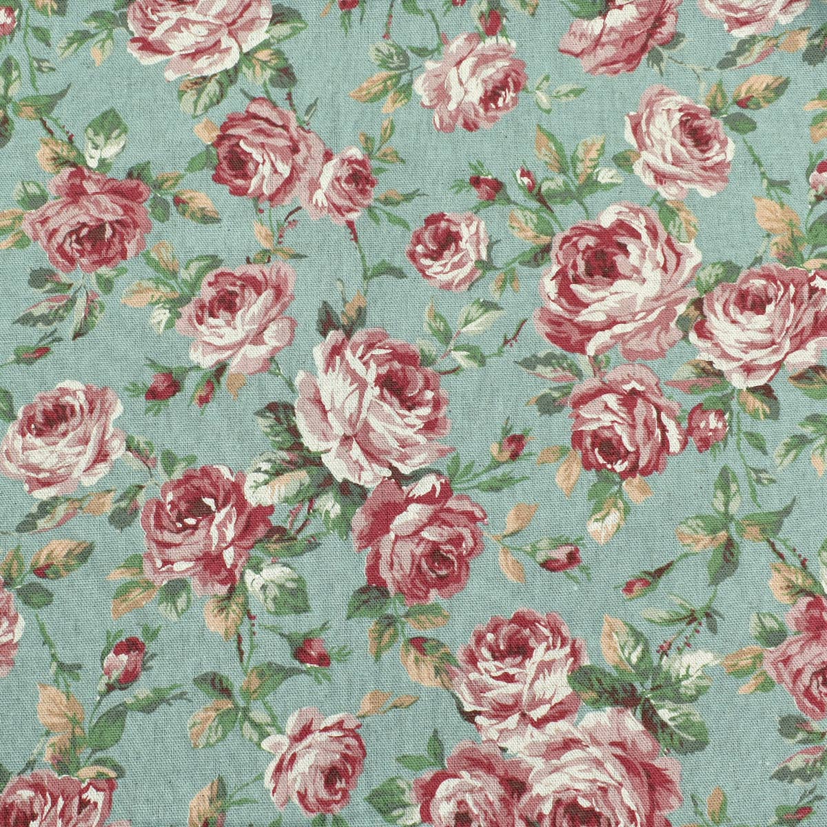 クラシカル上品な薔薇　綿麻キャンバス生地　  AP51902-1　コスモ　(30cm以上10cm単位切り売り)