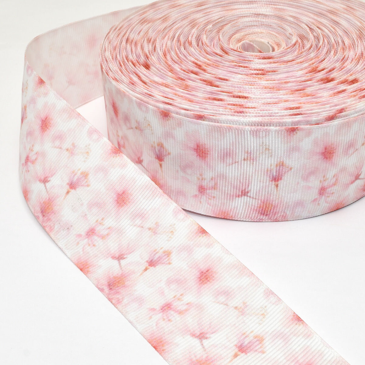 プリントリボン幻想的な桜の花リボン幅38mm1m単位切り売り(2m以上)