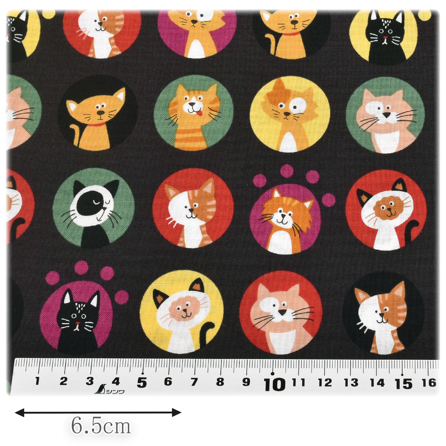 キャットINドットシーチング生地NN2316-11コスモ(30cm以上10cm単位切り売り)