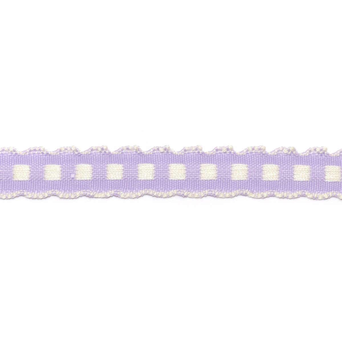 ふりふりバイカラーの四角いドットリボン　幅10mm　1m単位　切り売り　(3m以上)